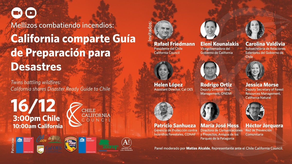 CALIFORNIA COMPARTE EXPERIENCIA A CHILE GUÍA DE DESASTRES INTERACTIVA PARA PREPARARSE FRENTE A INCENDIOS Y EMERGENCIAS