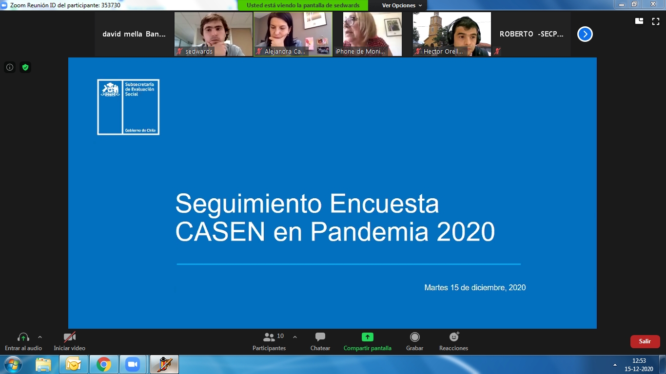 MINISTERIO DE DESARROLLO SOCIAL Y FAMILIA REFUERZA LLAMADO A CONTESTAR LA ENCUESTA CASEN EN PANDEMIA 2020 2