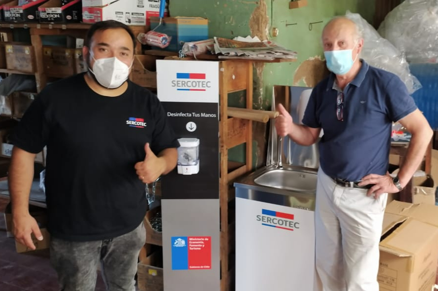 SERCOTEC HACE ENTREGA DE KITS DE SANITIZACIÓN PARA FORTALECER SECTORES COMERCIALES DEL PAÍS