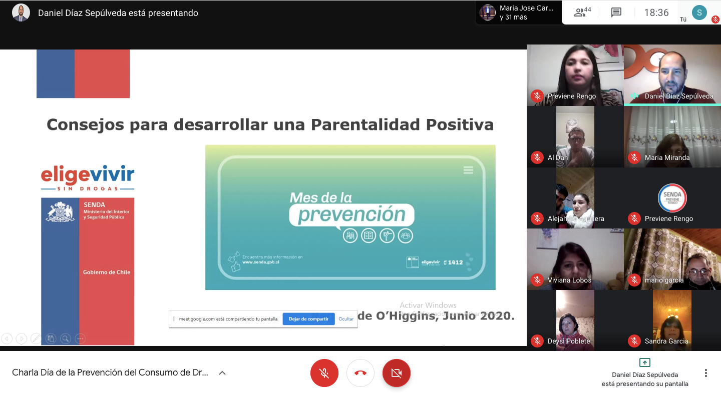 SENDA OHiggins conmemoró con actividades en línea el Día de la Prevención 1