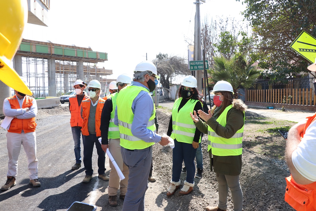 REALIZAN VISITA INSPECTIVA A PASO VEHICULAR DESNIVELADO LAS COLORADAS DE RANCAGUA