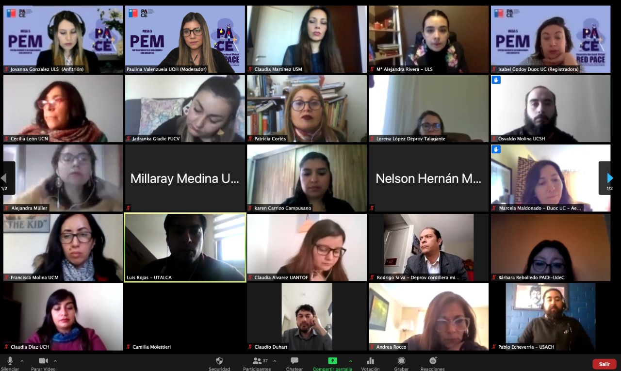 ENCUENTRO NACIONAL VIRTUAL RED PACE UOH PARTICIPÓ Y COMPARTIÓ SUS EXPERIENCIAS DE ACOMPAÑAMIENTO 2