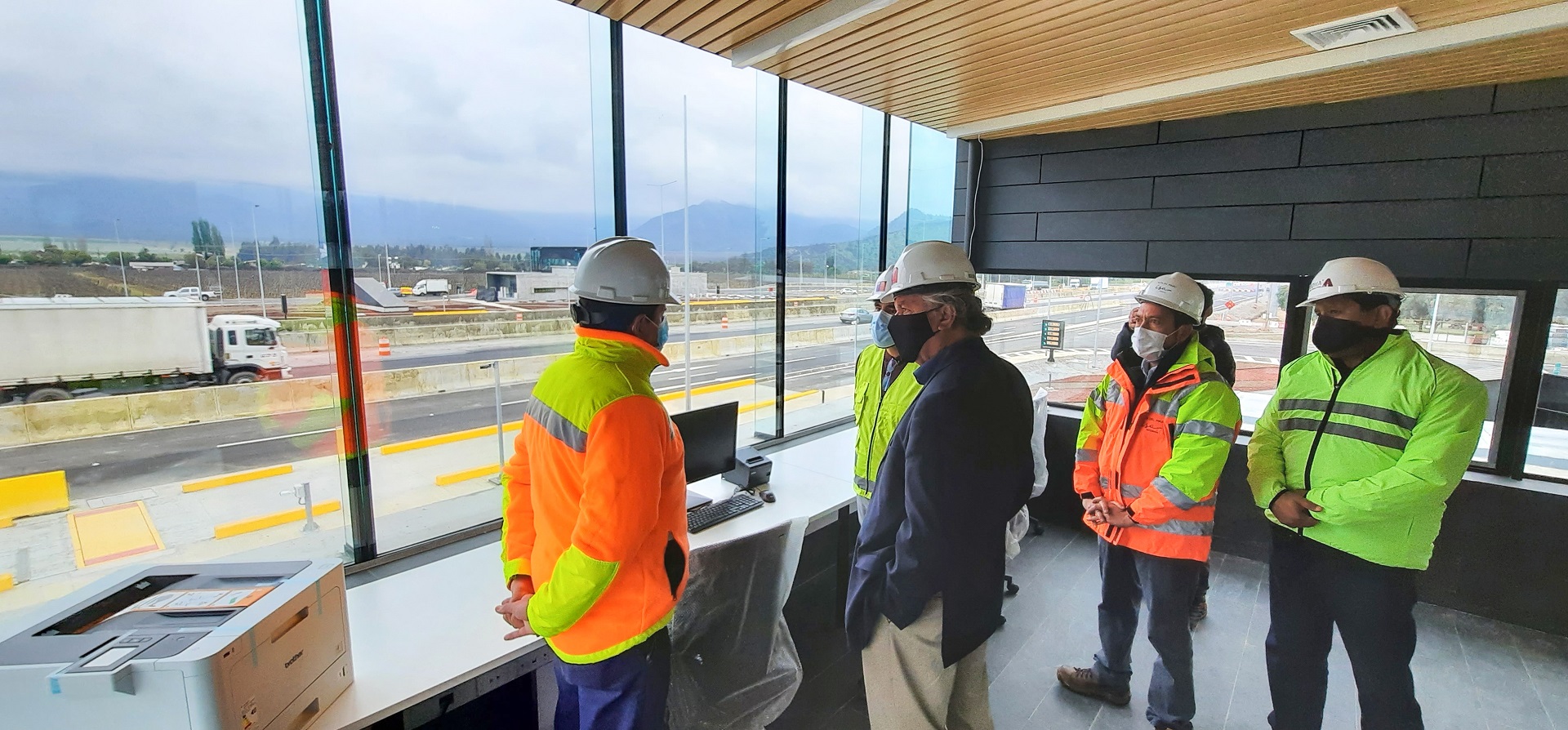 SEREMI MOP OHIGGINS INSPECCIONA AVANCE DE OBRAS DE NUEVA PLAZA DE PESAJE RUTA 5 EN MOSTAZAL 4