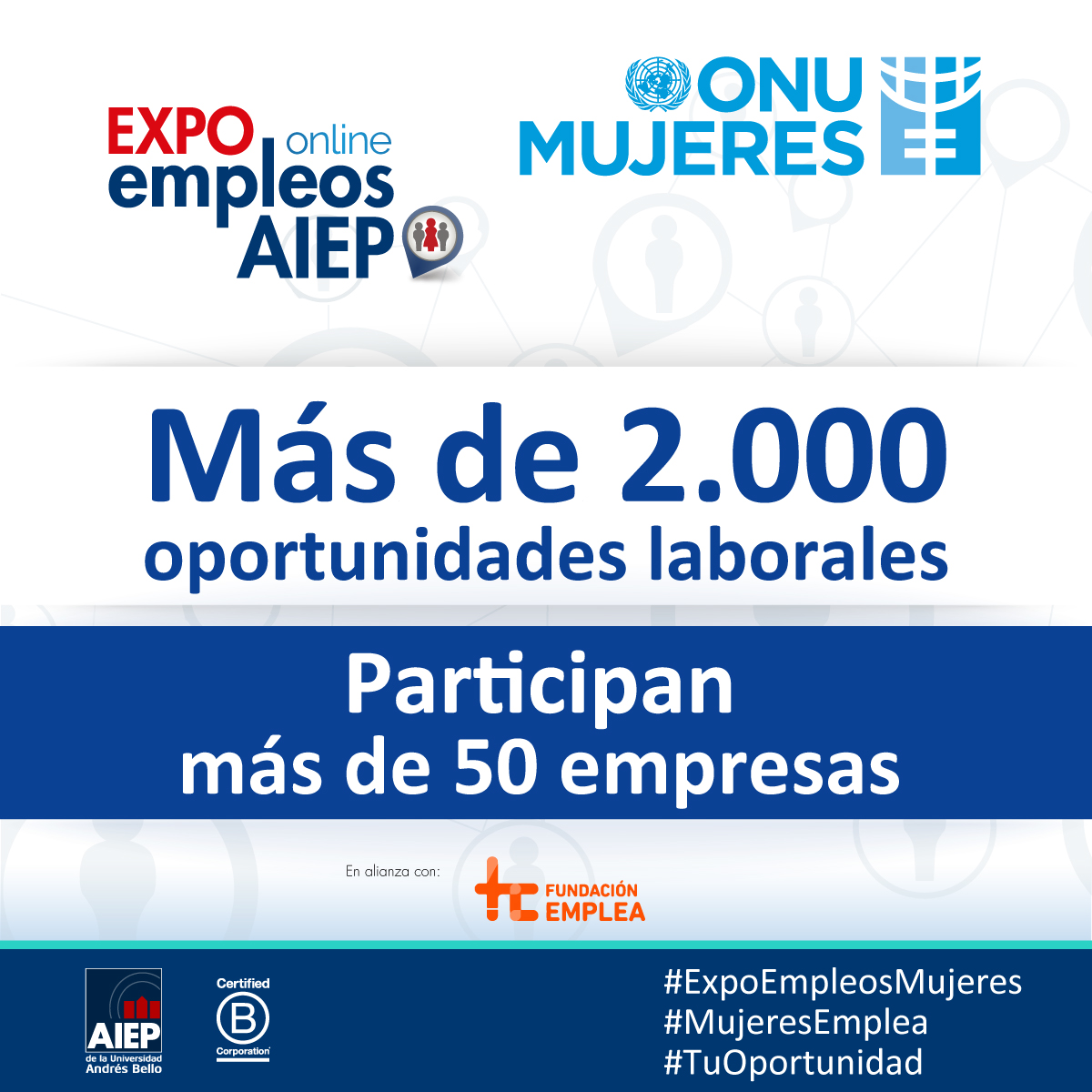 PRIMERA VERSIÓN ONLINE DE EXPO EMPLEO MUJERES CONTARÁ CON MÁS DE 2.000 OFERTAS LABORALES