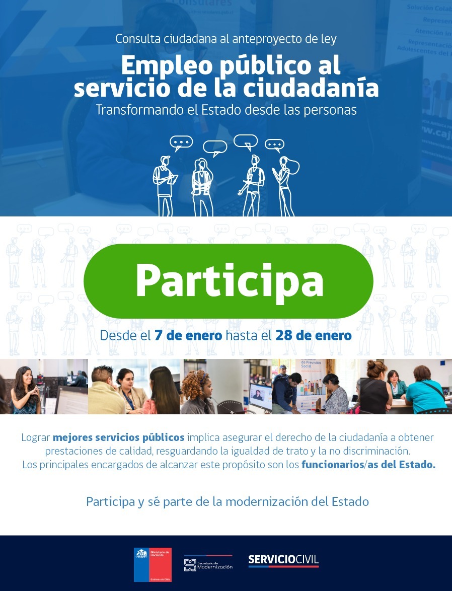 MINISTERIO DE HACIENDA LANZA INÉDITA CONSULTA CIUDADANA PARA MODERNIZAR EL EMPLEO PÚBLICO a