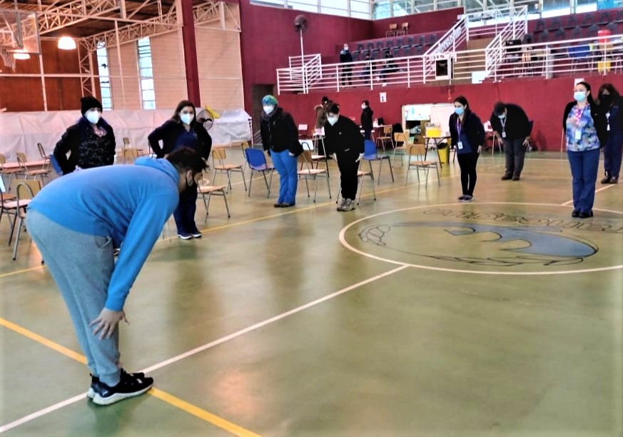 MINISTERIO DEL DEPORTE REALIZA PAUSA ACTIVA A TRABAJADORES DE LA PRIMERA LÍNEA EJERCICIOS