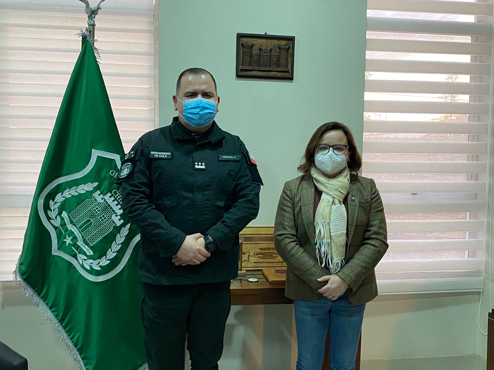 EN RANCAGUA DIRECTOR REGIONAL DE GENDARMERÍA SE REUNIÓ CON DIPUTADA MARCELA RIQUELME