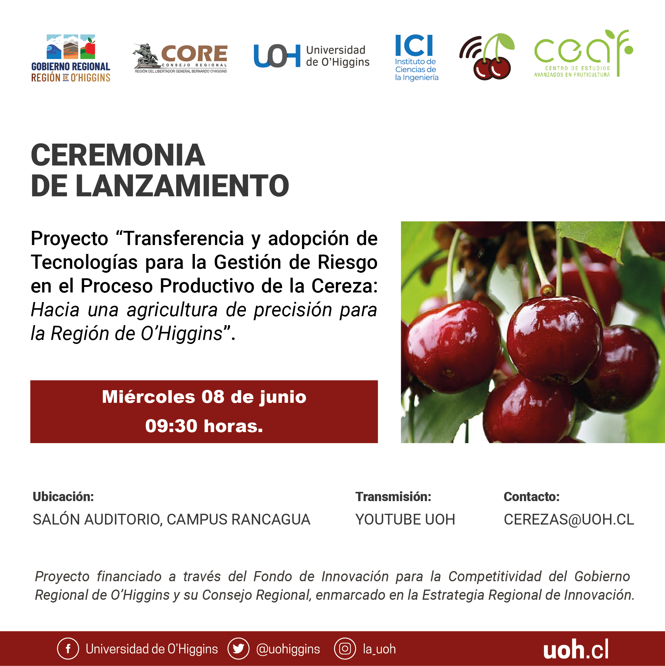 PROYECTO BUSCA AUTOMATIZAR CONTEO DE CEREZAS MEDIANTE IMÁGENES Y MODERNIZAR RECOLECCIÓN DE DATOS DE HUERTOS GRACIAS AL INTERNET DE LAS COSAS IoT infografia