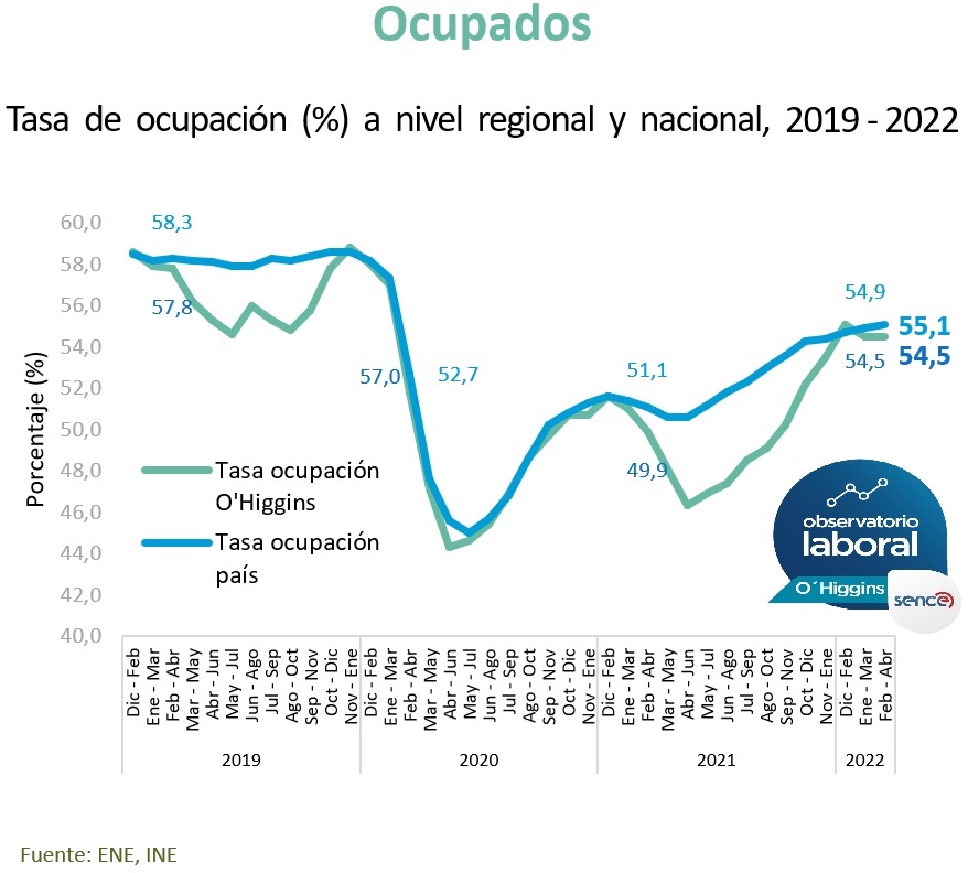 OCUPACIÓN SE MANTUVO PERO ES MENOR QUE A NIVEL PAÍS OCUPACIÓN