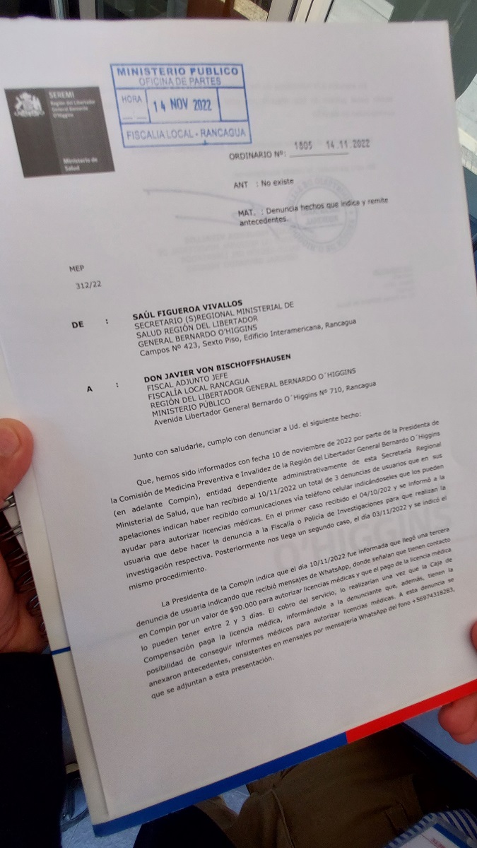SEREMI DE SALUD S SOLICITA INVESTIGAR EVENTUALES VICIOS EN PROCESO DE LICENCIAS MÉDICAS EN OHIGGINS 2