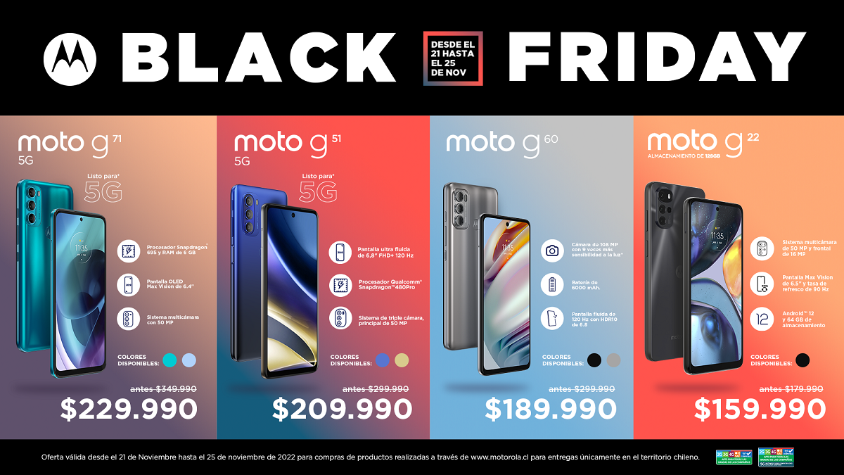 TODAS LAS CATEGORÍAS TIENEN DESCUENTO MOTOROLA TIENE EL SMARTPHONE QUE BUSCABAS ESTE BLACK FRIDAY