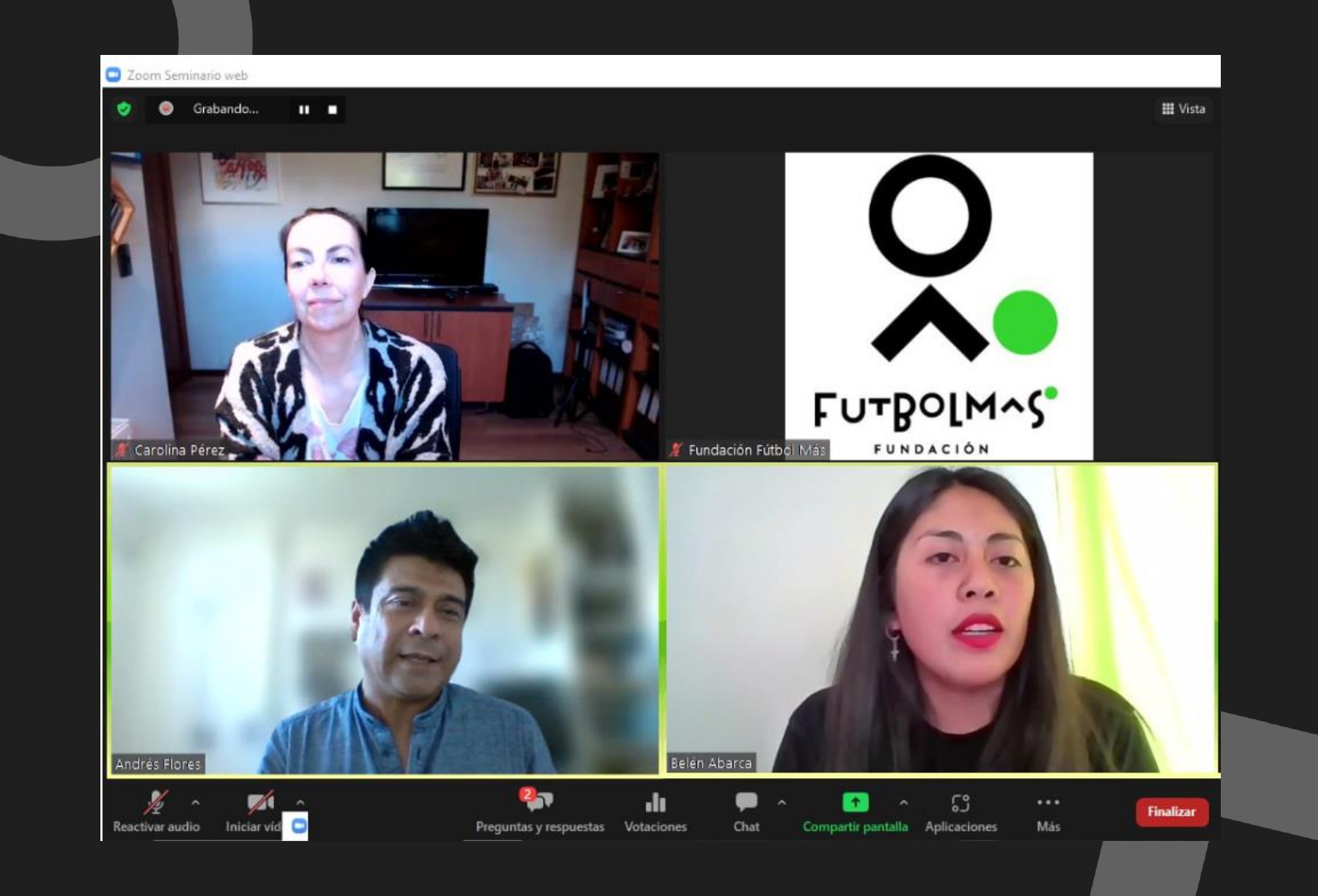 AGROSUPER Y FUNDACIÓN FÚTBOL MÁS REALIZAN CONVERSATORIO SOBRE EL IMPACTO QUE TIENEN LAS REDES SOCIALES EN LA INFANCIA Fotos Webinar 01