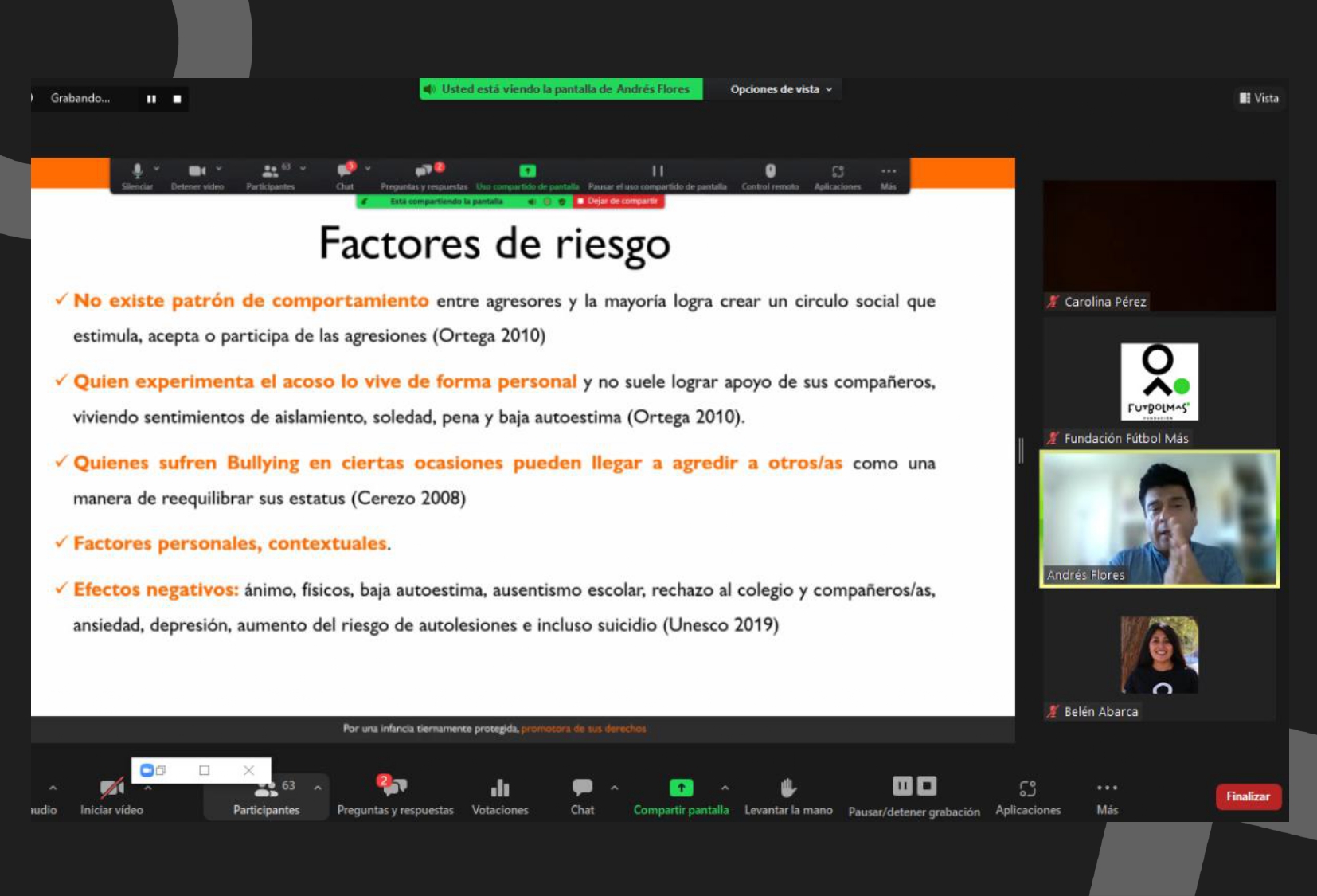 AGROSUPER Y FUNDACIÓN FÚTBOL MÁS REALIZAN CONVERSATORIO SOBRE EL IMPACTO QUE TIENEN LAS REDES SOCIALES EN LA INFANCIA Fotos Webinar 03