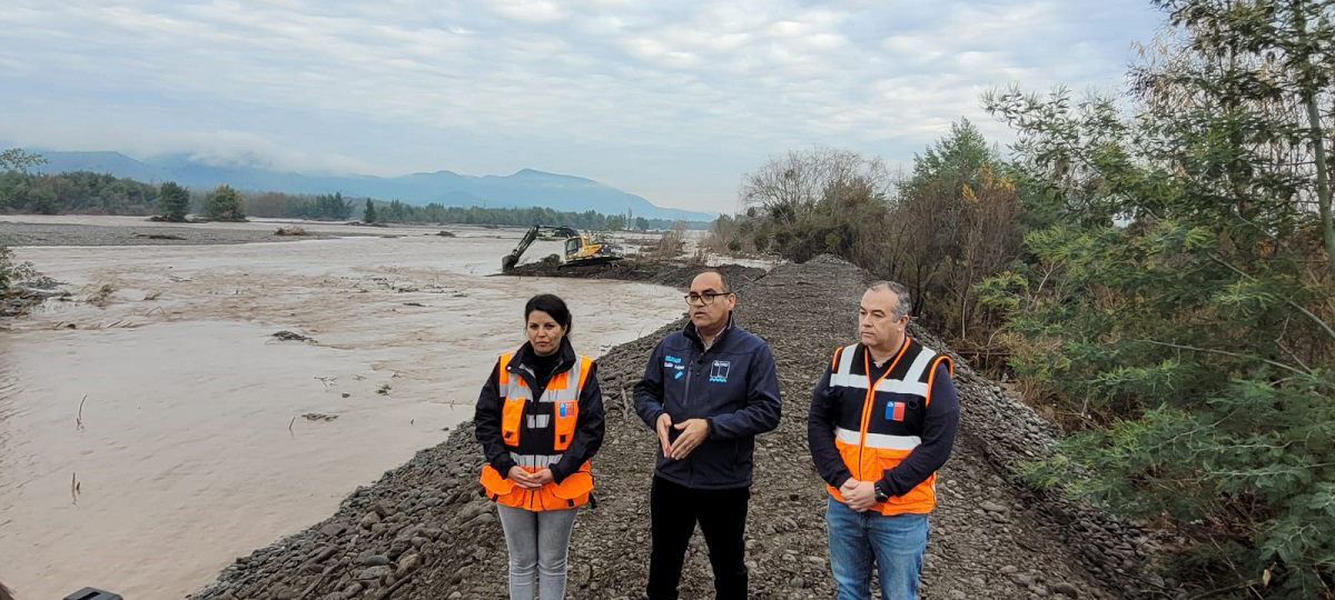 DOH MOP OHIGGINS CONSTRUYE DEFENSAS FLUVIALES DE EMERGENCIA EN RÍO CACHAPOAL COMUNA DE COLTAUCO 3