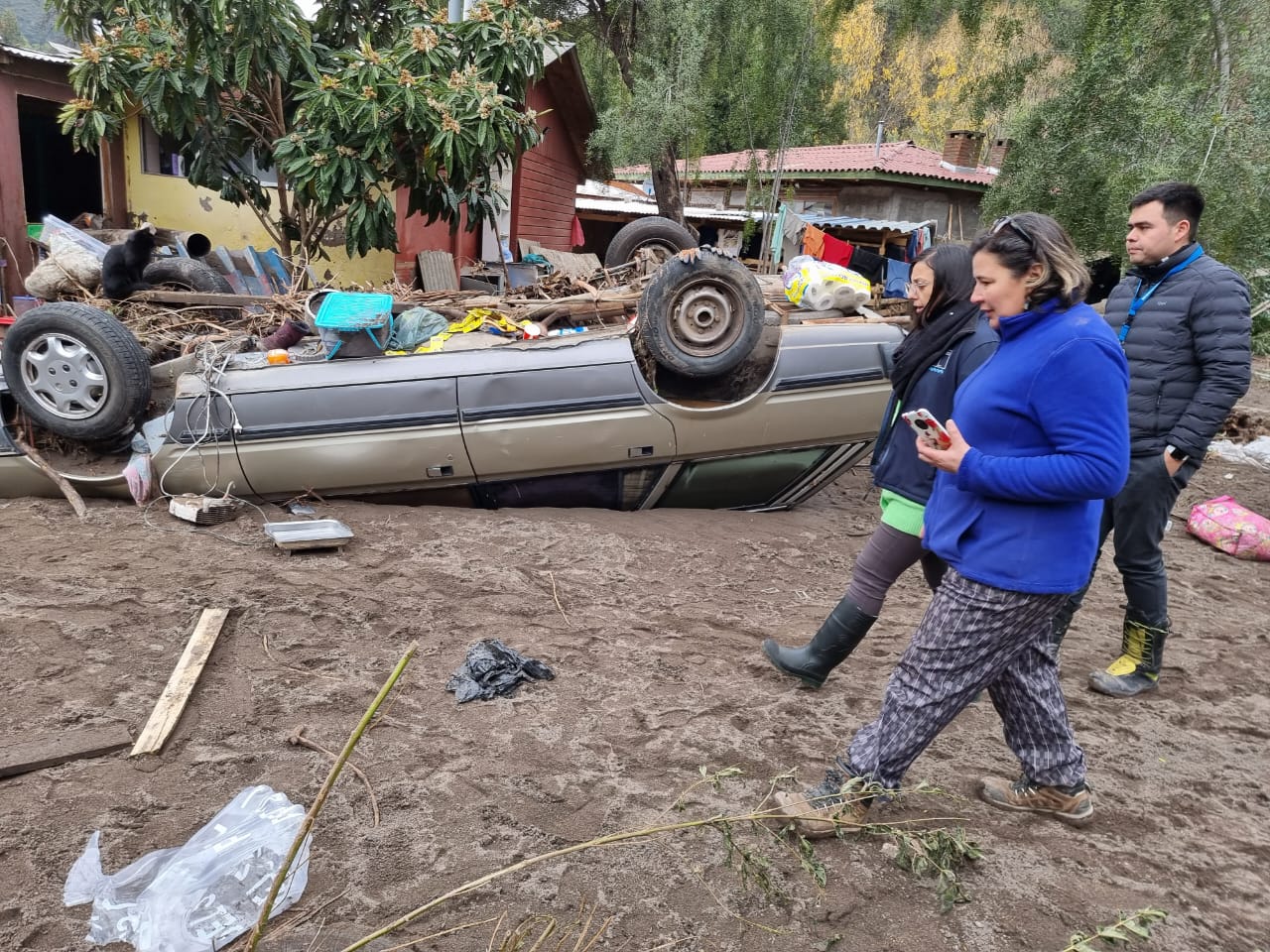 SISTEMA FRONTAL DELEGADA PRESIDENCIAL RECORRIÓ LUGARES MÁS AFECTADOS EN COLCHAGUA 2