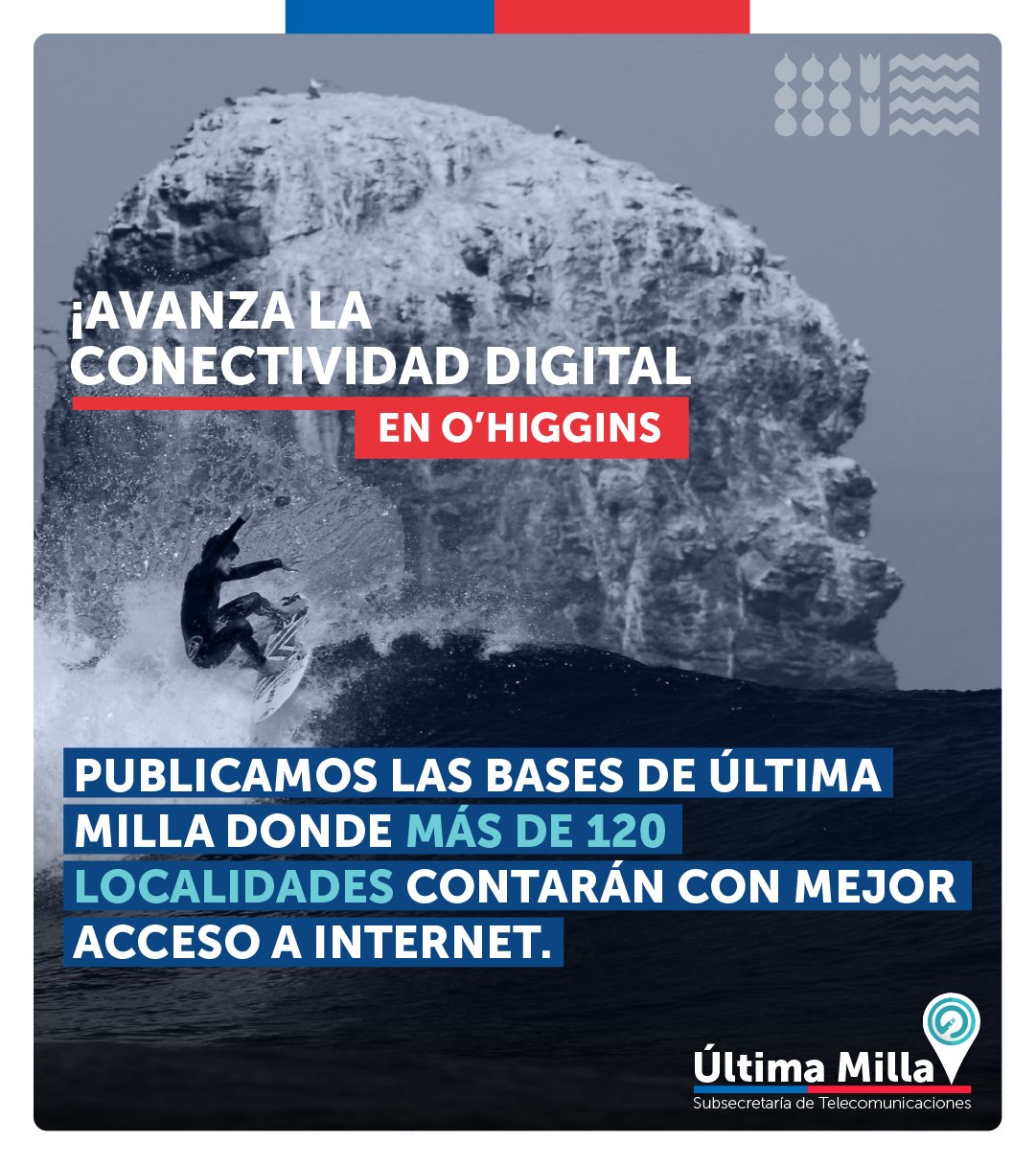 SUBTEL PUBLICA LAS BASES DEL CONCURSO PÚBLICO ÚLTIMA MILLA EN LA REGIÓN DE OHIGGINS MÁS DE 120 LOCALIDADES SE VERÁN BENEFICIADAS