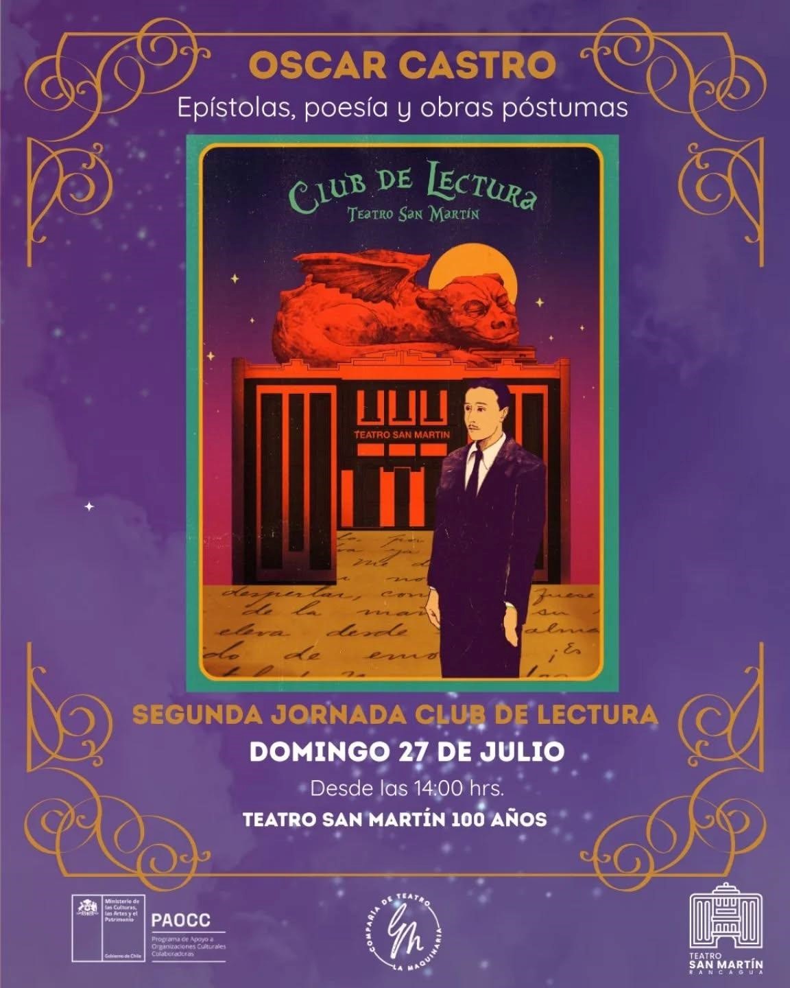 OSCAR CASTRO REVIVE EN EL CLUB DE LECTURA DEL TEATRO SAN MARTÍN 1a
